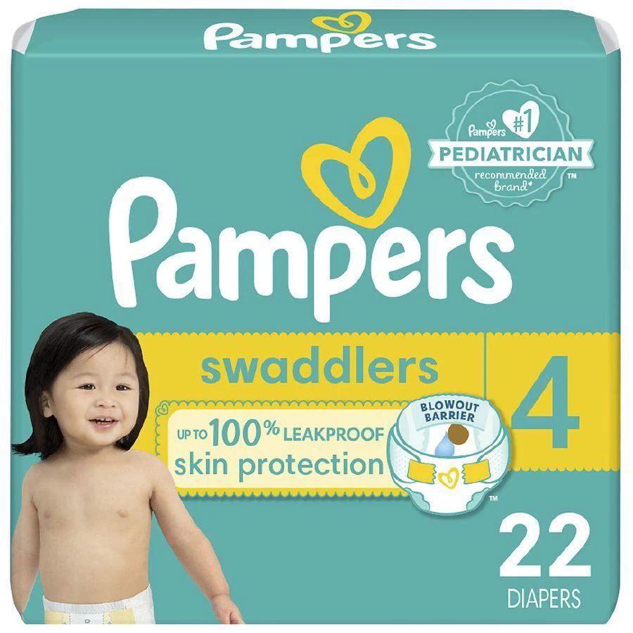 商品Pampers|Diapers, Ultra Absorbent and Soft Disposable Baby Diapers¿ No scent, Size 4 (22-37 lbs),价格¥253,第1张图片详细描述