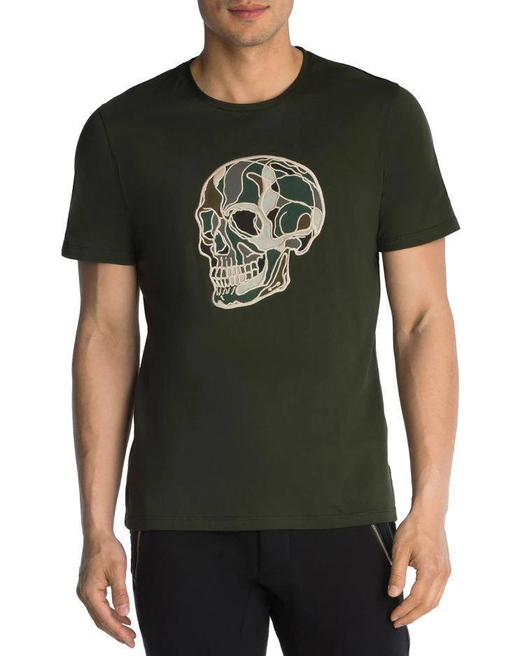 商品The Kooples|Camo Skull Embroidered Tee,价格¥497,第1张图片