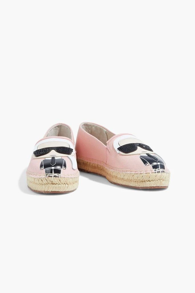 商品Karl Lagerfeld Paris|Embellished canvas espadrilles,价格¥713,第2张图片详细描述