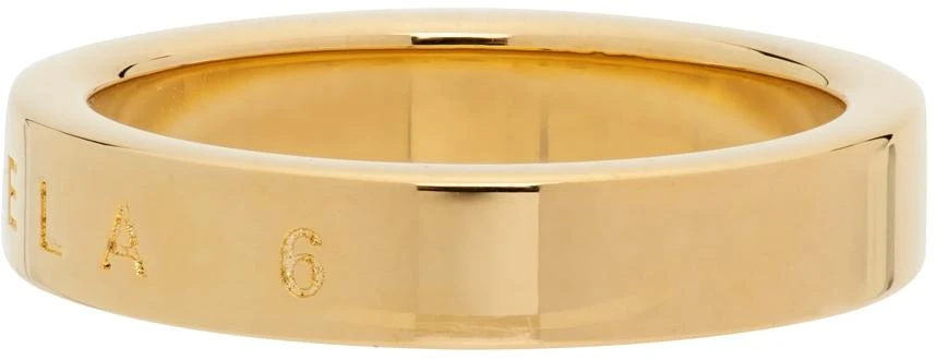 商品MAISON MARGIELA|Gold Logo 6 Band Ring,价格¥894,第3张图片详细描述