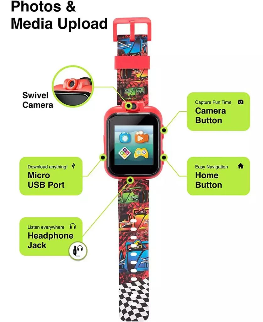 商品Playzoom|2 Kids Black Silicone Strap Smartwatch,价格¥187,第3张图片详细描述