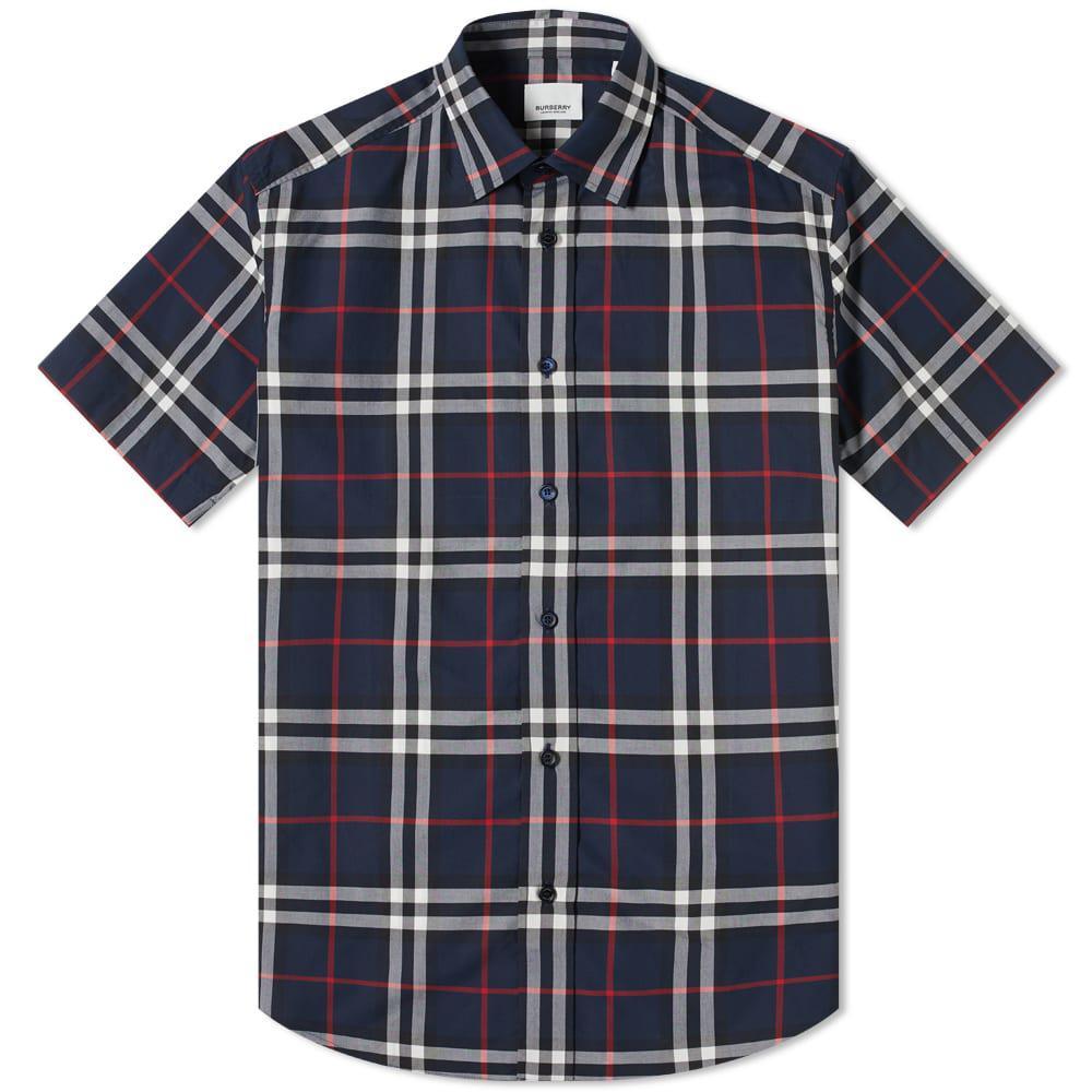 商品Burberry|Burberry Short Sleeve Caxton Classic Check Shirt,价格¥2905,第1张图片