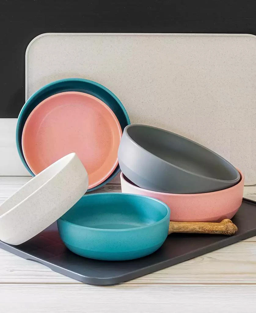 商品Abode Homewares|Bevel Wheat Polypropylene Medium Bowl, Set of 2,价格¥112,第3张图片详细描述