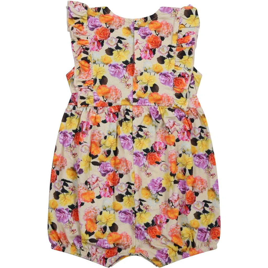 商品MOLO|Molo Yellow Romper For Baby Girl With All-over Roses,价格¥601,第2张图片详细描述