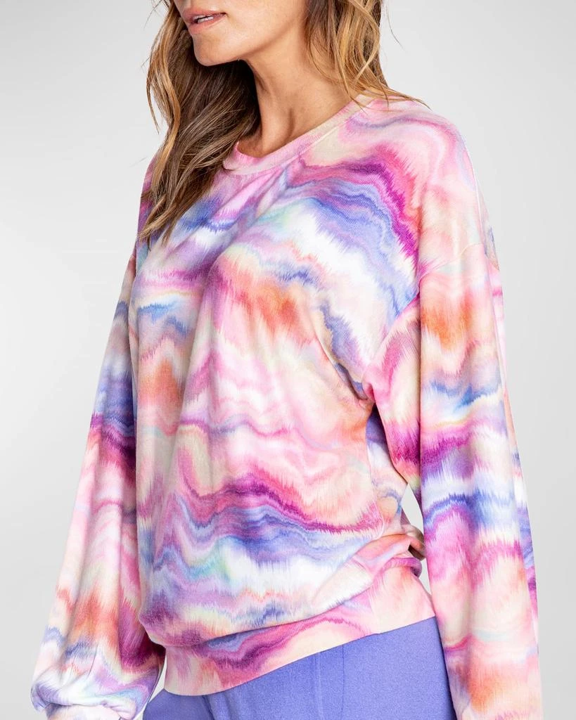 商品PJ Salvage|Sunset Glow Watercolor-Print Sweatshirt,价格¥263,第3张图片详细描述