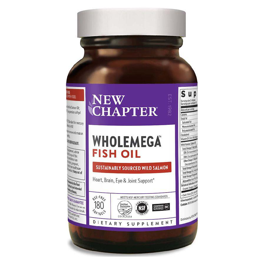 New Chapter | Wholemega Whole Fish Oil Supplement, Wild Alaskan Salmon Oil 2000mg 420.61元 商品图片