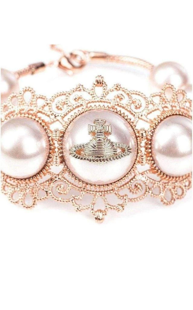 商品Vivienne Westwood|Isolde Large Pearl Pink Gold Bracelet,价格¥3381,第3张图片详细描述