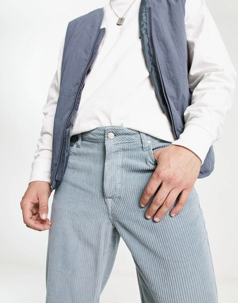 商品ASOS|ASOS DESIGN regular jeans in pale blue corduroy,价格¥346,第3张图片详细描述