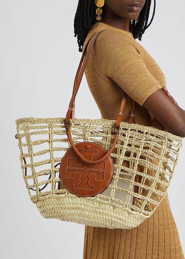 商品Tory Burch|Ella sand logo raffia basket bag,价格¥4677,第7张图片详细描述