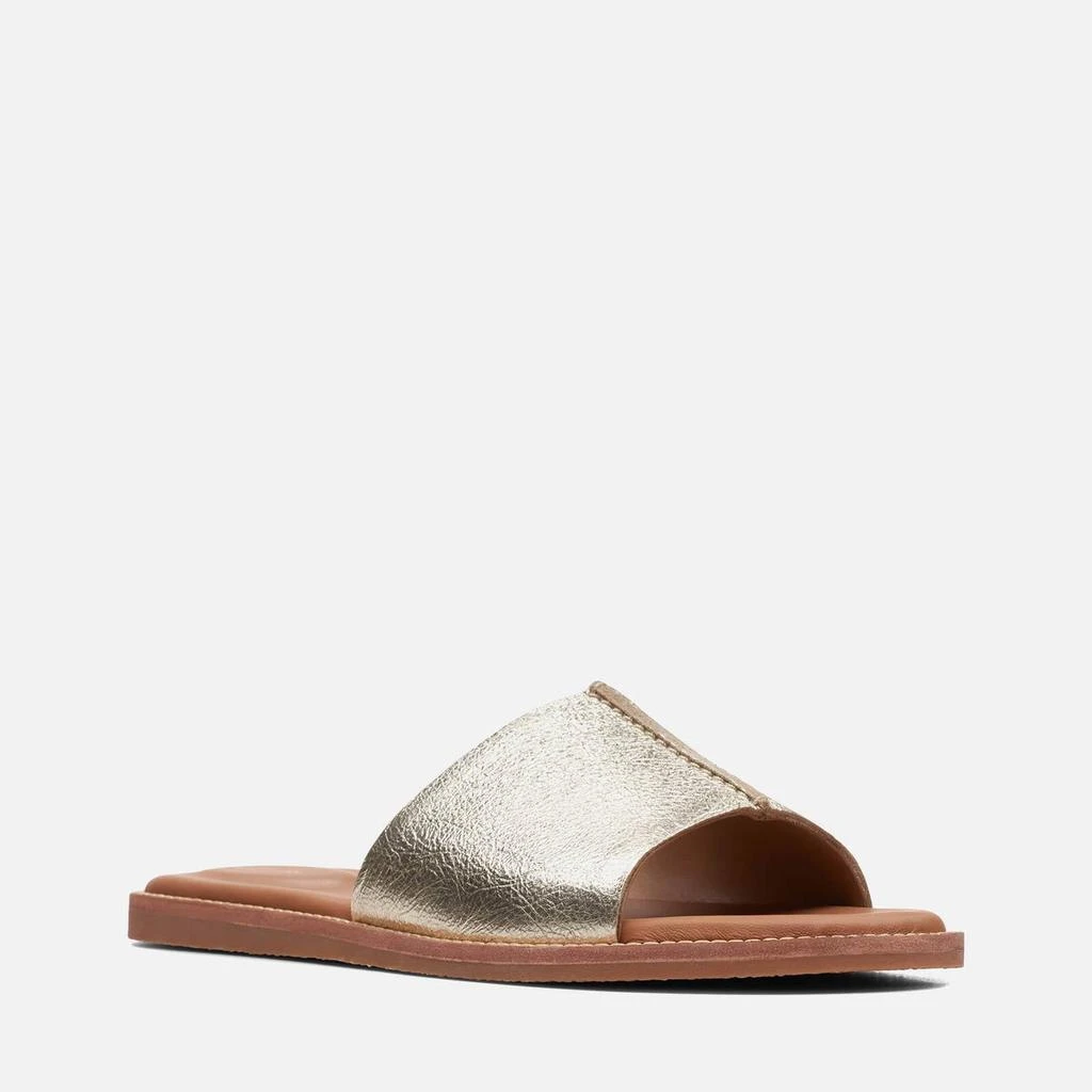 商品Clarks|Clarks Women's Karsea Leather Mules - Champagne,价格¥287,第2张图片详细描述