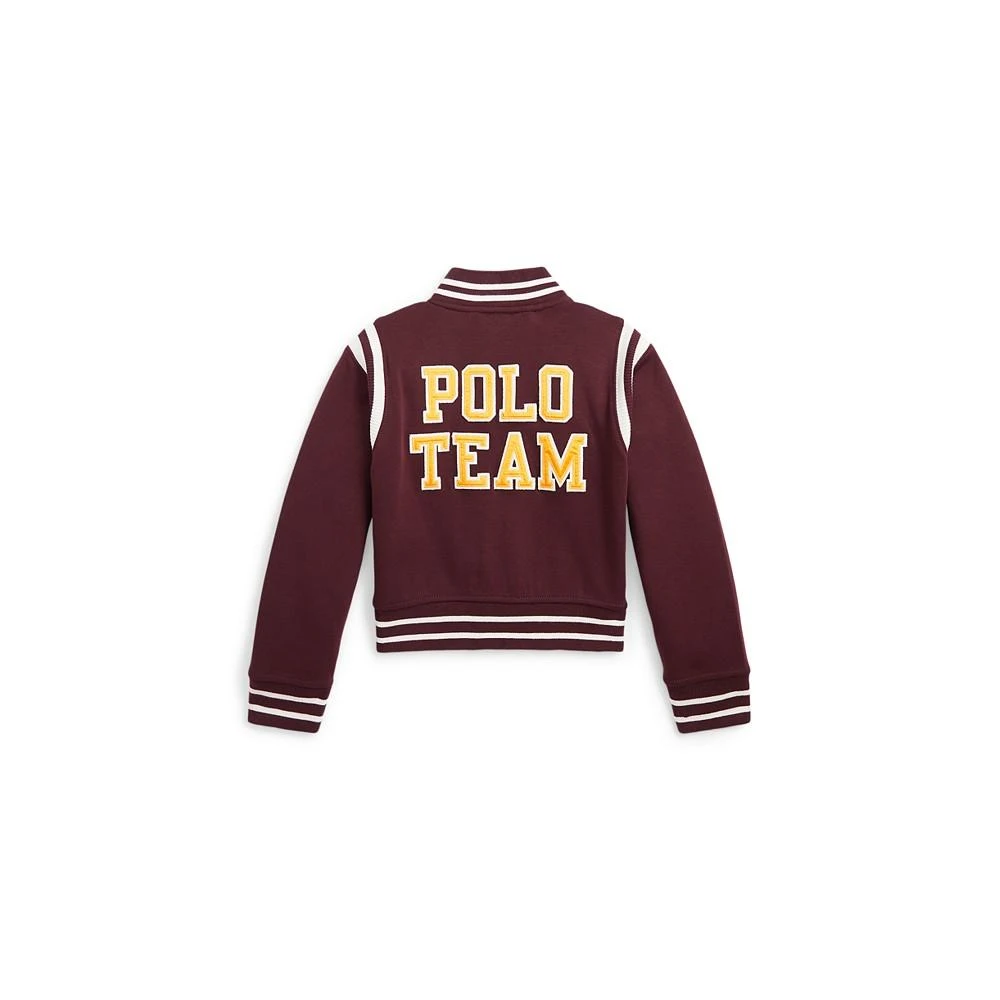 商品Ralph Lauren|Toddler and Little Girls Logo Double-Knit Baseball Jacket,价格¥379,第2张图片详细描述
