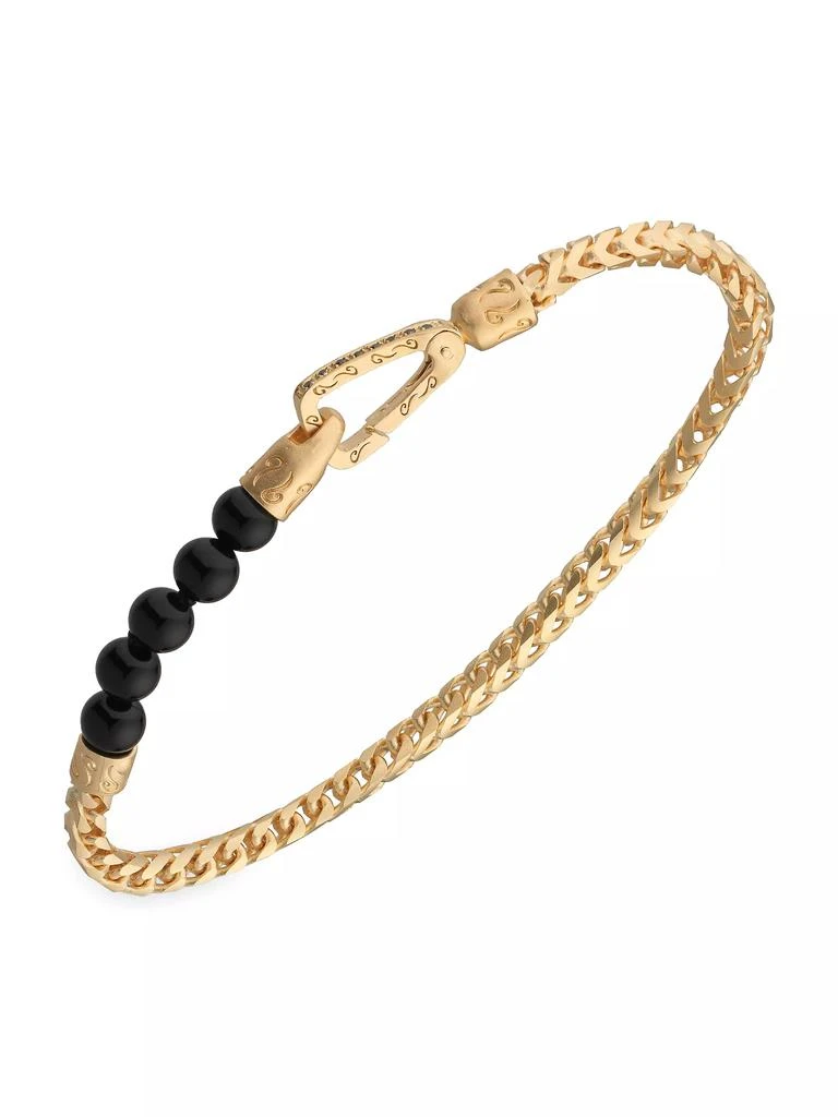 商品Marco Dal Maso|18K Gold Vermeil, Onyx, & Silver Ulysses Single 5-Bead Bracelet,价格¥3208,第1张图片