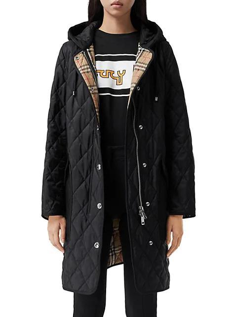 商品Burberry|Roxby Quilted Canvas Logo Coat,价格¥11397,第5张图片详细描述