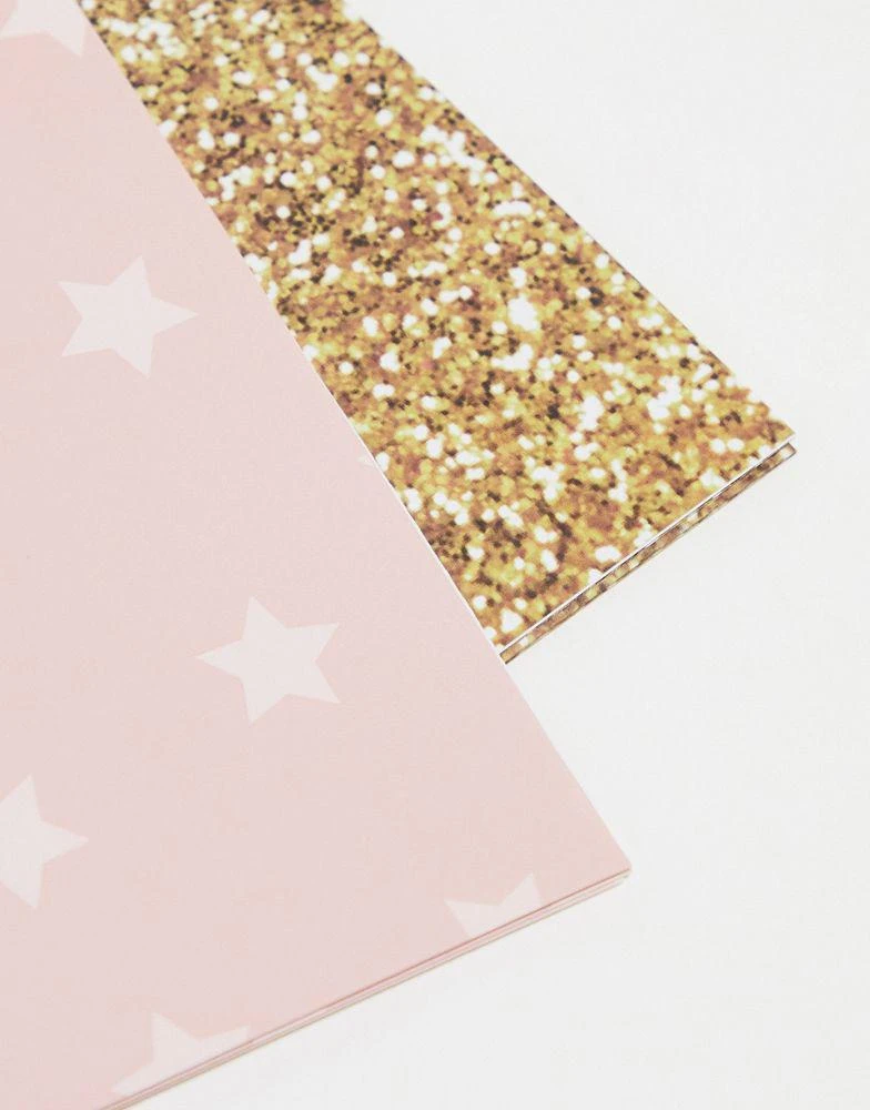 商品Skinnydip|Skinnydip pink and gold wrapping paper and gift tag set,价格¥42,第4张图片详细描述