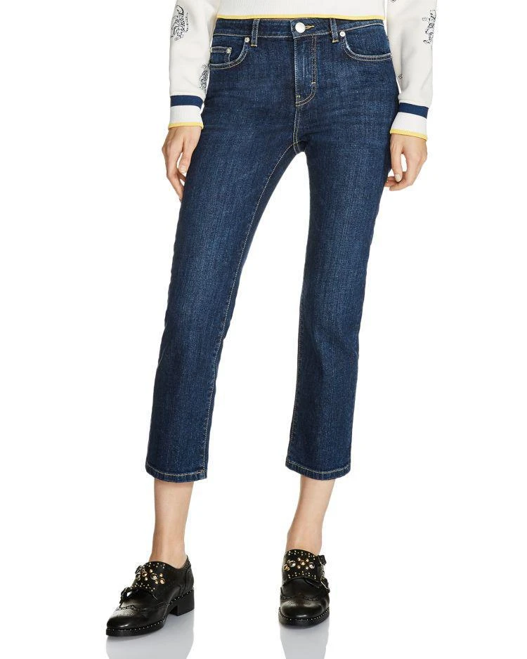 商品Maje|Pippou Cropped Straight-Leg Jeans,价格¥815,第1张图片