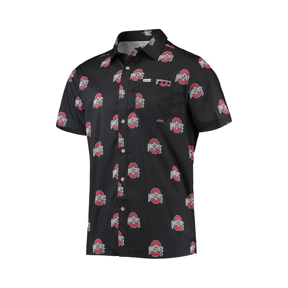 Men's Black Ohio State Buckeyes Super Slack Tide Omni-Shade Button-Up Shirt商品第3张图片规格展示