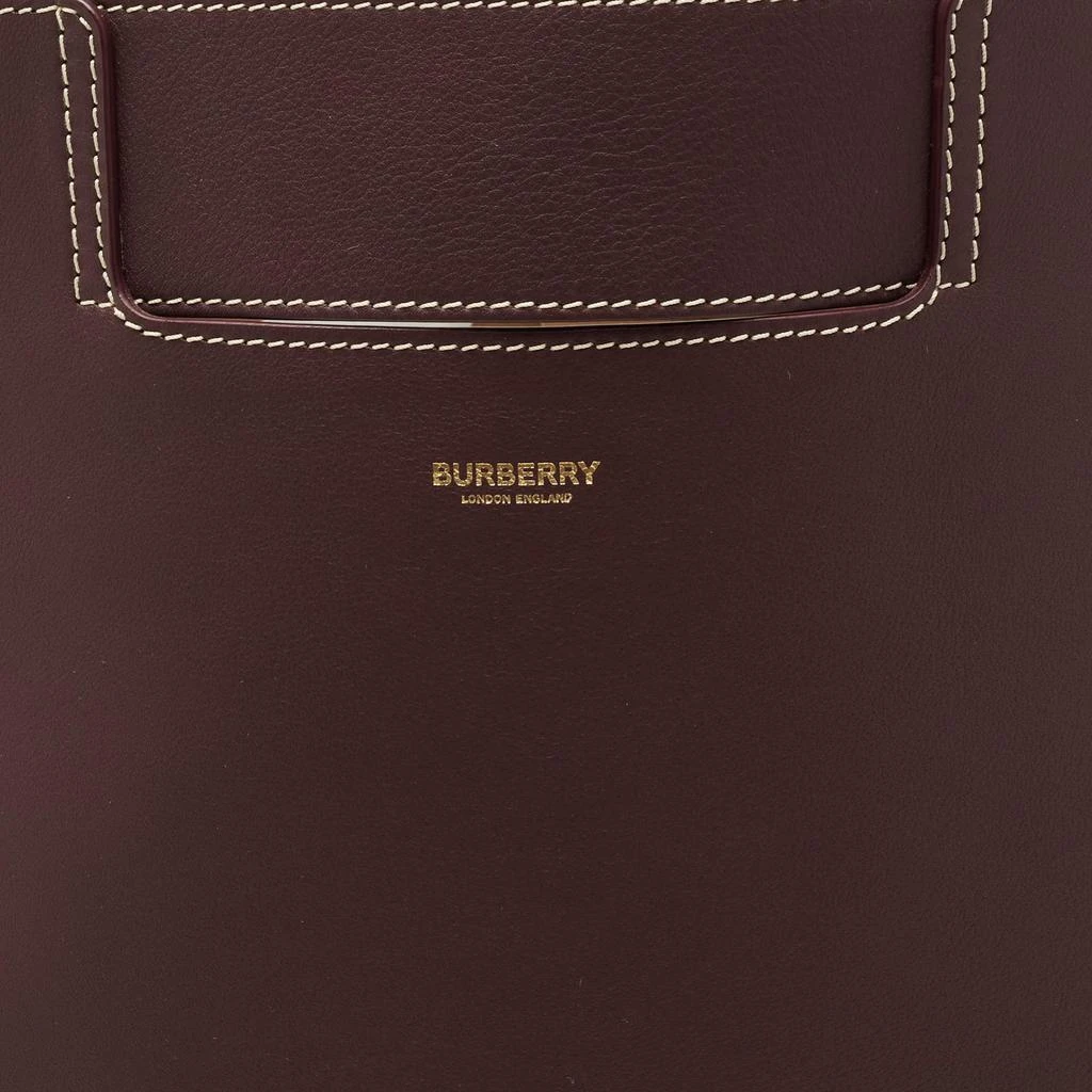 商品Burberry|Burberry Dark Burgundy Leather Large Basket Shopper Tote,价格¥6488,第5张图片详细描述