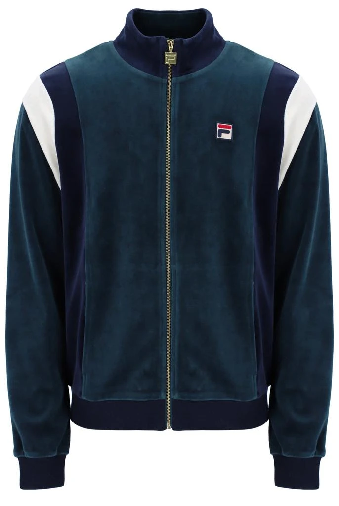 商品Fila|Fila Floyd Velour Track Jacket - Dark Teal/Fila Navy,价格¥707,第1张图片