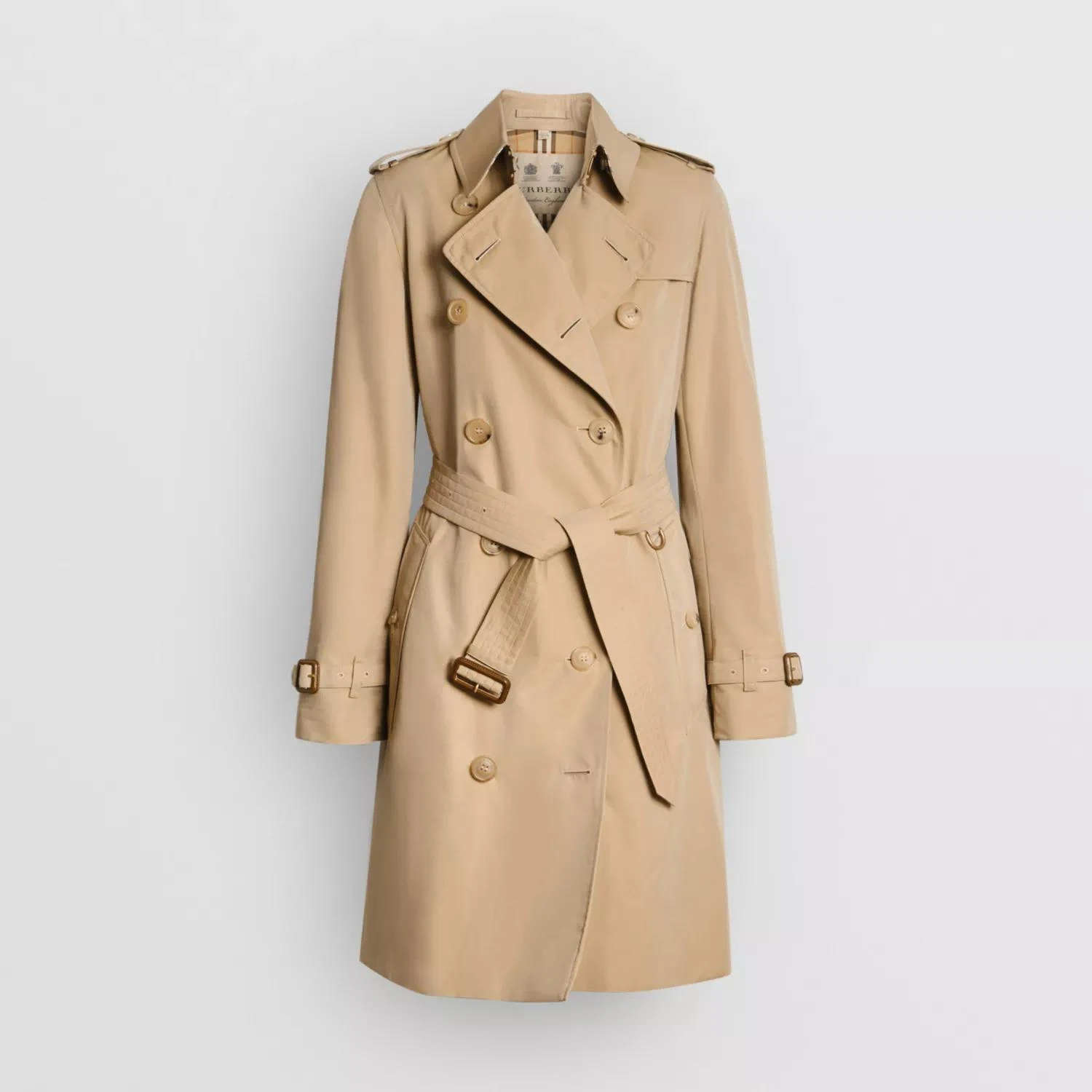 商品Burberry|包邮包税【预售7天发货】 BURBERRY 24春夏 女士 风衣 肯辛顿版型 - Heritage Trench 风衣 40733731,价格¥17264,第1张图片