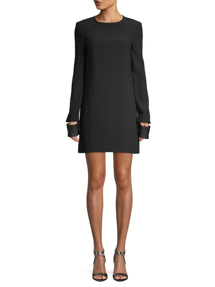 商品Helmut Lang|Long-Sleeve Mini Shift Dress,价格¥1883,第1张图片