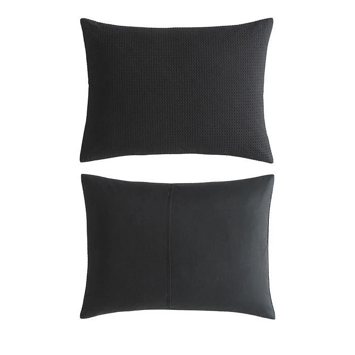商品Vera Wang|Waffle Pique Black Cotton Duvet Cover Set, Queen,价格¥964,第2张图片详细描述