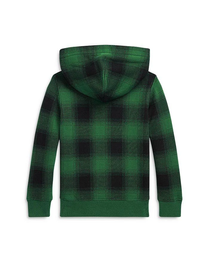 商品Ralph Lauren|Girls' Polo Bear Plaid Fleece Hoodie - Little Kid,价格¥337,第2张图片详细描述