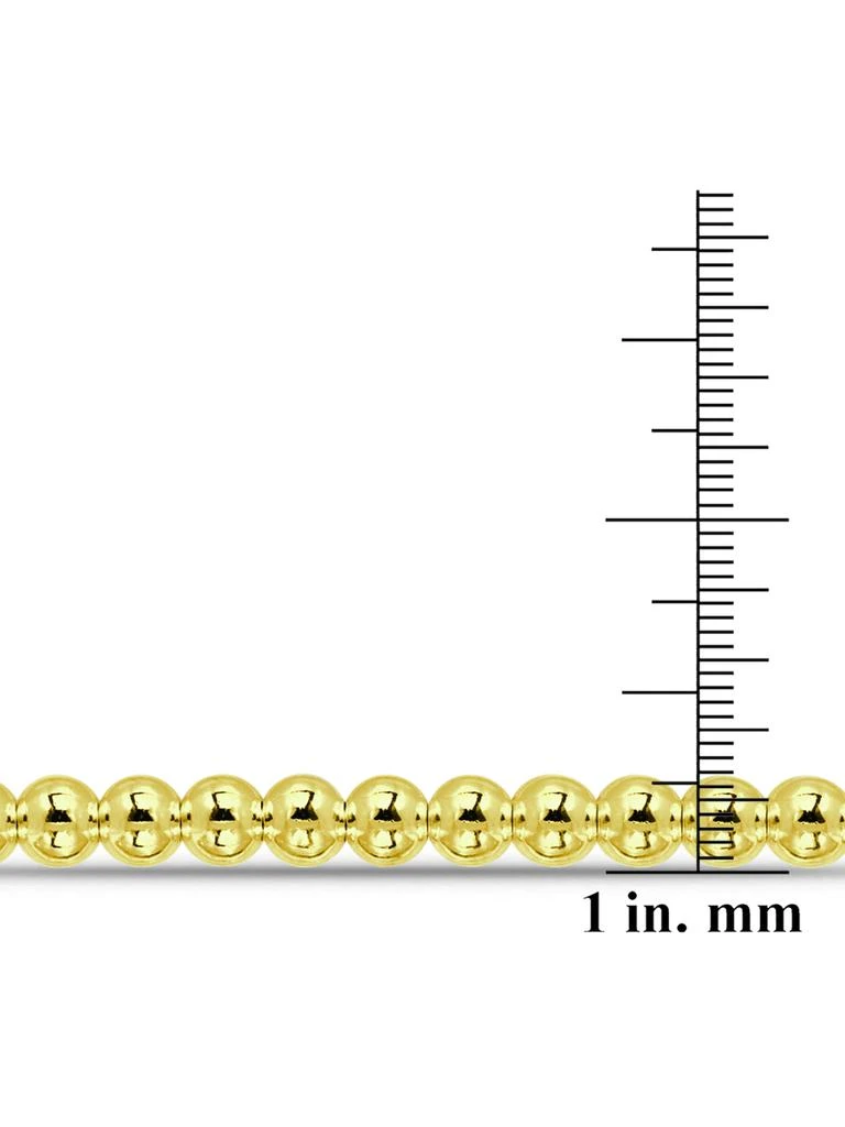 18K Gold 4mm Bead Polished Stretch Bracelet 商品
