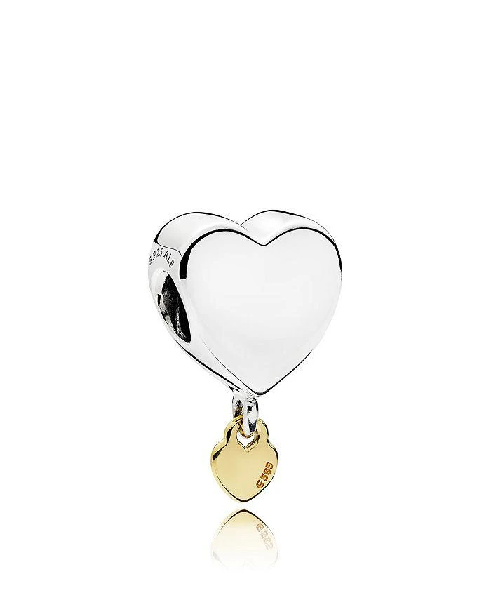 商品PANDORA|Sterling Silver and 14k Gold Heart Charm,价格¥139,第2张图片详细描述