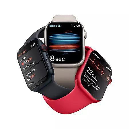 商品Apple|Apple Watch Series 8 GPS + Cellular 45mm Aluminum Case with Sport Band (Choose Color and Band Size),价格¥3831,第7张图片详细描述