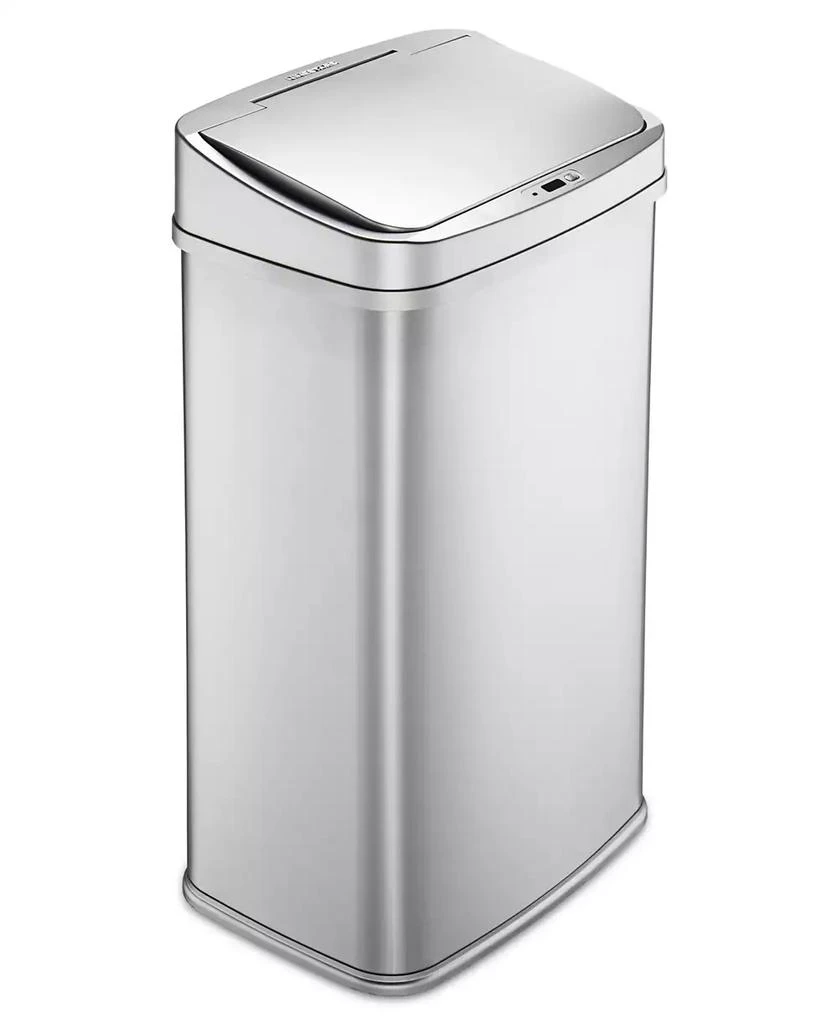 Nine Stars 13.2 Gallon Stainless Steel Sensor Trash Can with Silver Trim 商品