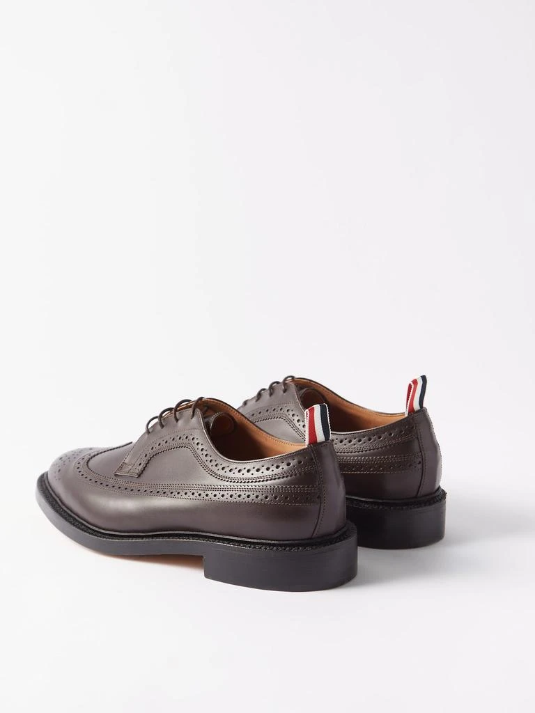Tricolour-trim leather longwing brogues 商品