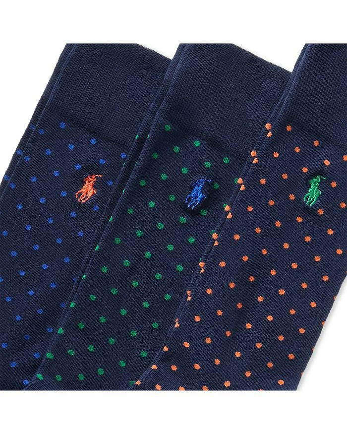 商品Ralph Lauren|Dot Crew Socks, Pack of 3,价格¥179,第2张图片详细描述