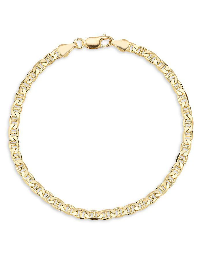 商品Milanesi And Co|18K Yellow Gold On Sterling Silver 4mm Mariner Link Chain Bracelet,价格¥1344,第1张图片