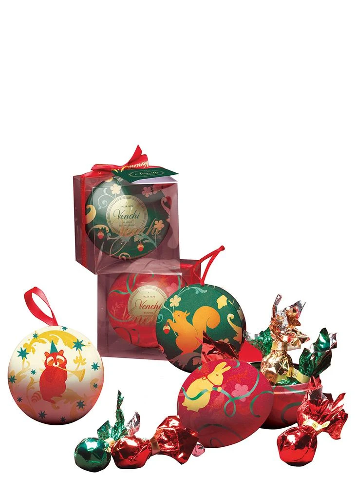 商品Venchi|Chocolate-Filled Tin Christmas Bauble 49g,价格¥91,第1张图片