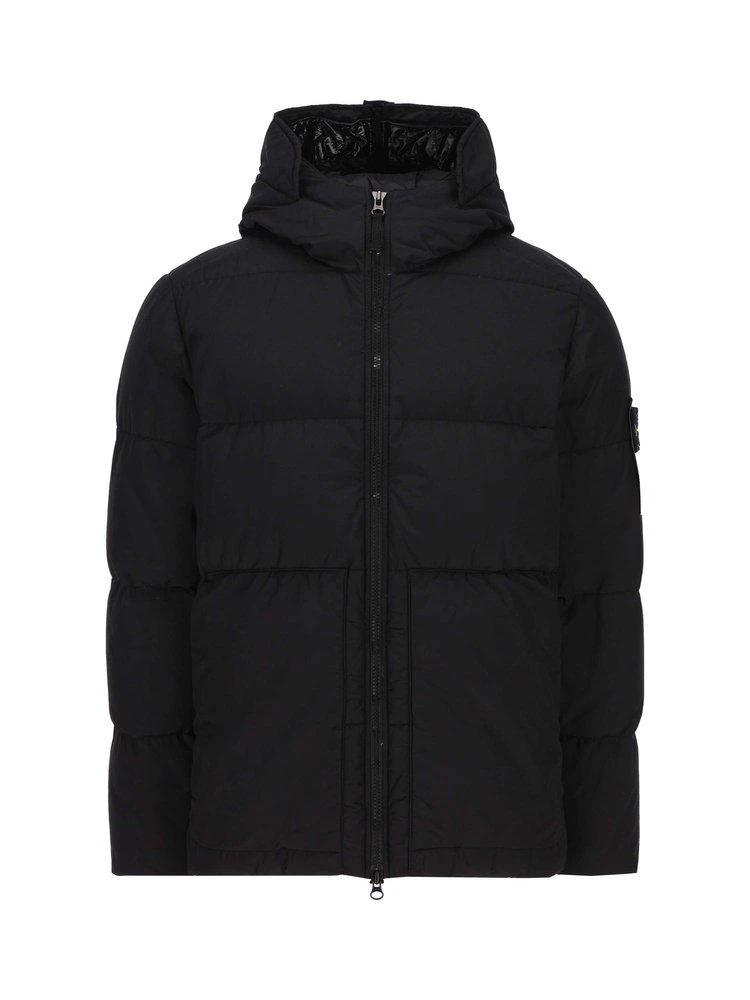 商品Stone Island|Stone Island Logo Patch Zip-Up Puffer Jacket,价格¥7027,第1张图片