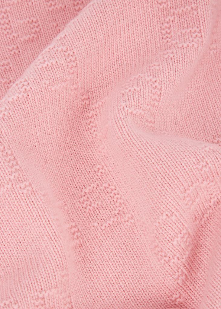 KIDS Pink GG-intarsia wool blanket商品第2张图片规格展示