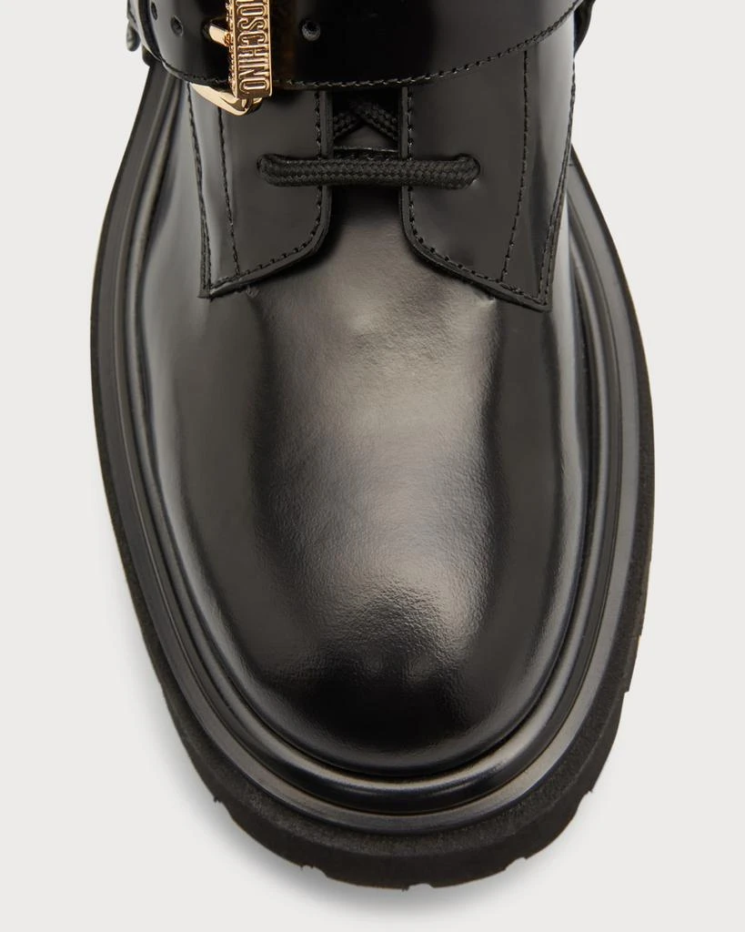 Men's Lug Sole Leather Combat Boots 商品