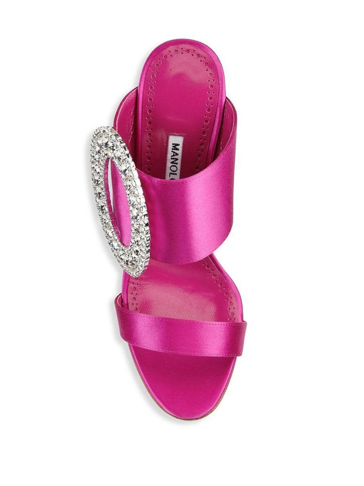 商品Manolo Blahnik|Fibiona Satin Mules,价格¥2888,第4张图片详细描述
