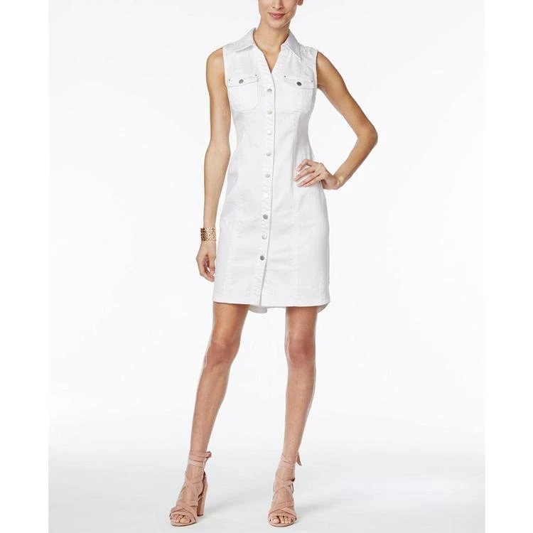 商品INC International|Crochet-Back Denim Shirtdress, Only at Macy's,价格¥553,第1张图片