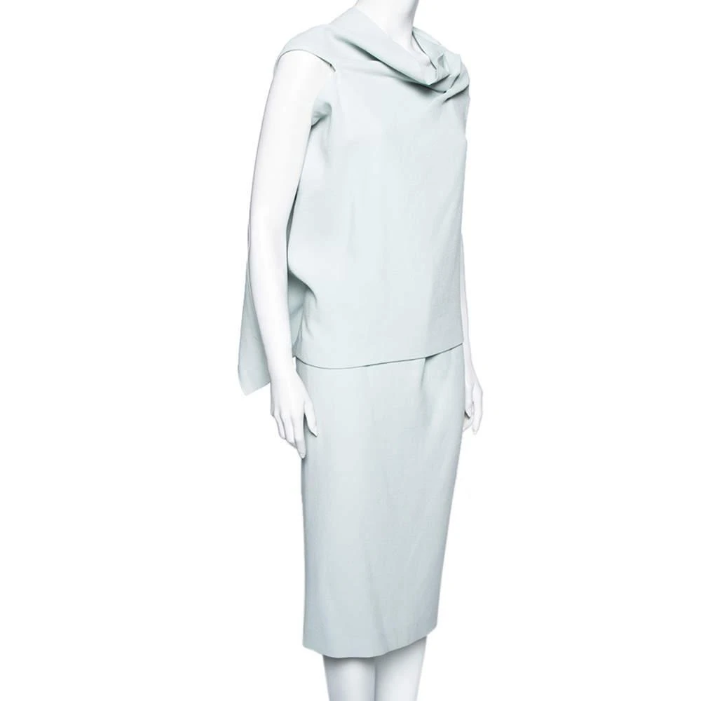 商品[二手商品] ROLAND MOURET|Roland Mouret Mint Green Wool Back Ruffle Detailed Top Skirt Suits M,价格¥2162,第2张图片详细描述