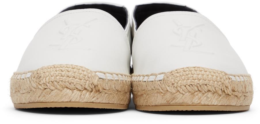 商品Yves Saint Laurent|白色 Monogram 草编鞋,价格¥5414,第4张图片详细描述