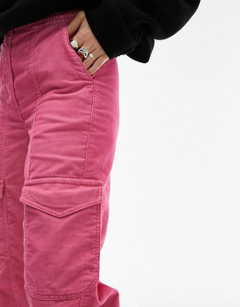 商品Topshop|Topshop cord utility straight leg trouser in pink,价格¥180,第4张图片详细描述