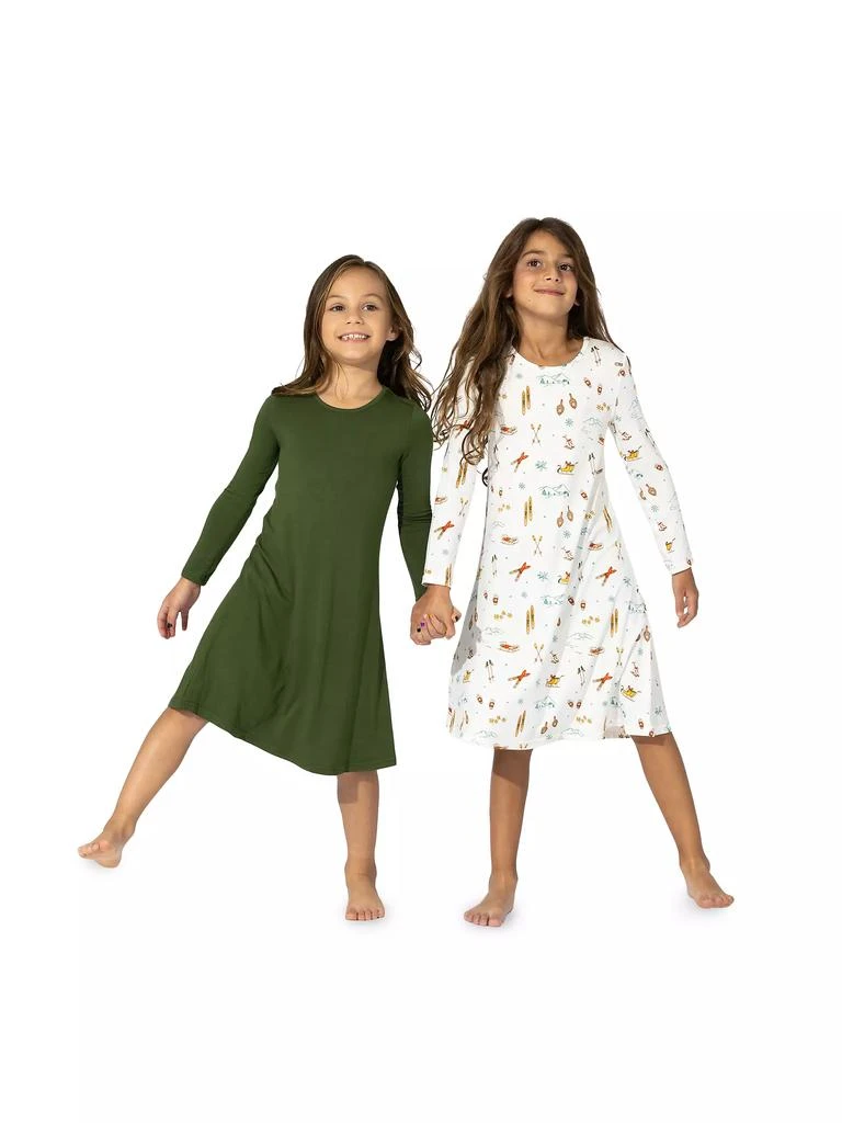 Little Girl's &amp; Girl's Vintage Holiday Long-Sleeve Nightgown 商品