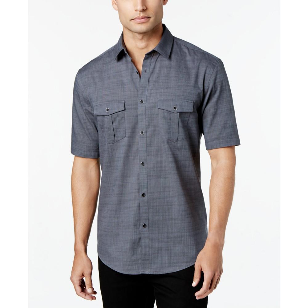 Men's Warren Textured Short Sleeve Shirt, Created for Macy's商品第1张图片规格展示