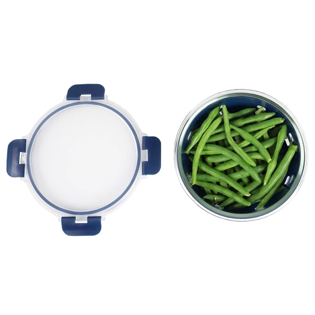 商品Michael Graves Design|Michael Graves Design Round 32 Ounce High Borosilicate Glass Food Storage Container with Plastic Lid, Indigo,价格¥135,第5张图片详细描述