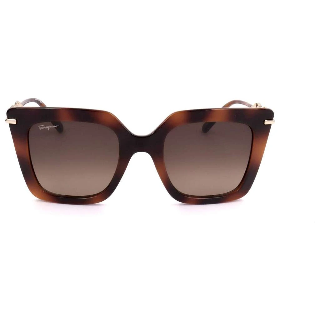 商品Salvatore Ferragamo|Ferragamo Women's Brown Square Sunglasses,价格¥517,第3张图片详细描述