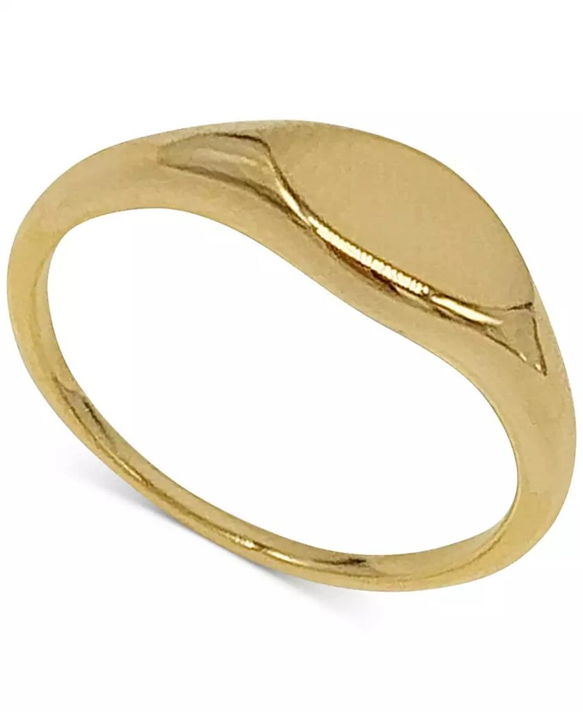 商品ADORNIA|Gold-Tone Water-Resistant Signet Ring,价格¥134,第1张图片