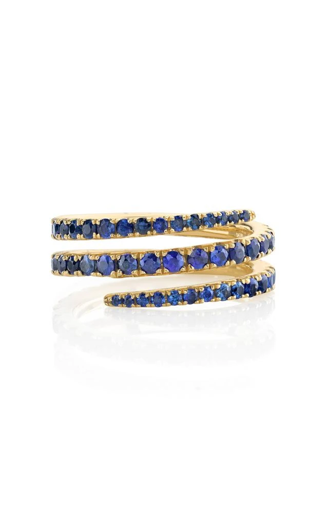 商品Anita Ko|Anita Ko - 18k Yellow Gold Blue Sapphire Coil Ring - Gold - US 6 - Moda Operandi - Gifts For Her,价格¥26509,第1张图片