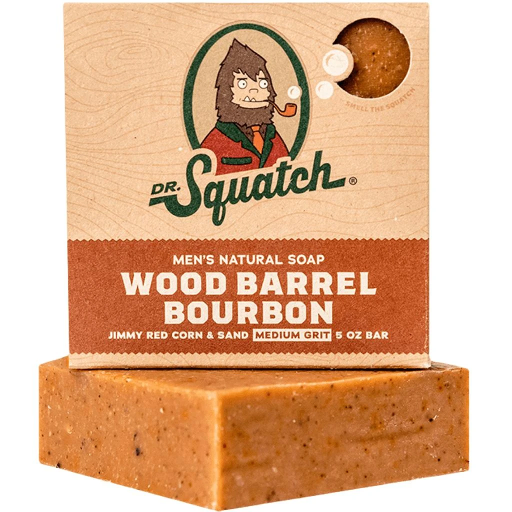 商品Dr. Squatch|Dr. Squatch Wood Barrel Bourbon Bar Soap,价格¥56,第1张图片