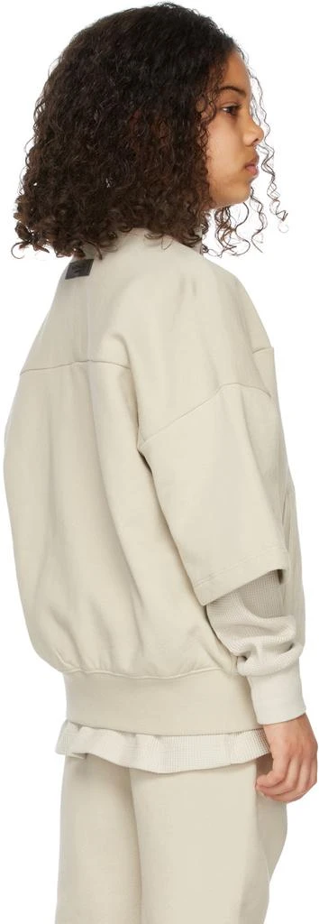商品Essentials|Kids Beige Full Zip Half Sleeve Jacket,价格¥512,第4张图片详细描述